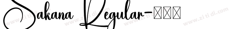 Sakana Regular字体转换